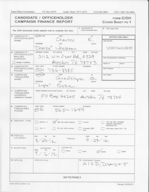 Texas Campaign Finance Report