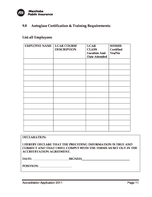 Autoglass Certification Training Requirements