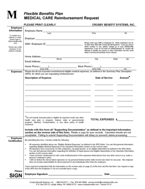 Medical Care Reimbursement Request Form