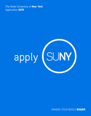 SUNY Application Form 2015