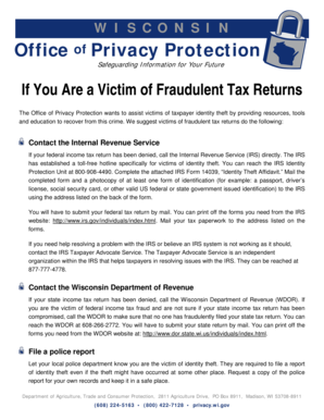 Wisconsin Identity Theft Tax Fraud Guide