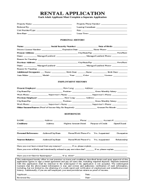 RENTAL APPLICATION - Woodmont Apartment Rentals