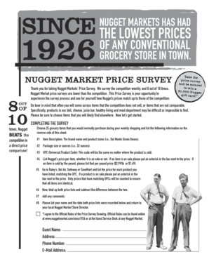 Nugget Markets Price Survey