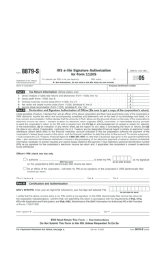 IRS Form 8879-S for Form 1120S