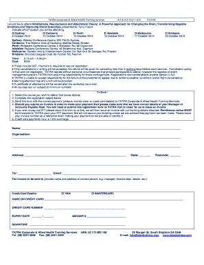 Mindfulness 2014 Registration Form