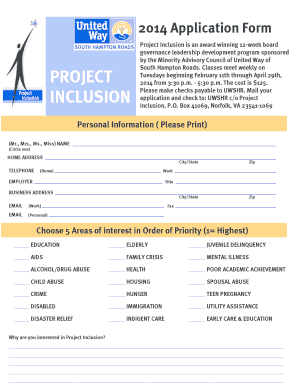 Talambuhay example - united way of south hampton roads project inclusion 2016 form