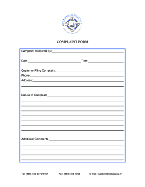 Complaint Form