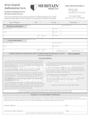 Meritain Health Direct Deposit Authorization Form