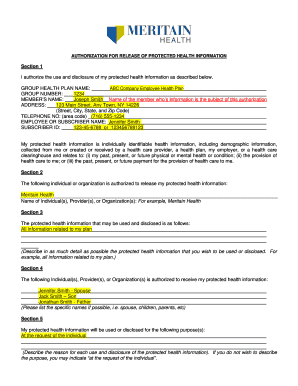 Magazine forms - Meritain.3.Authorization for Release of Information.Sample form.doc