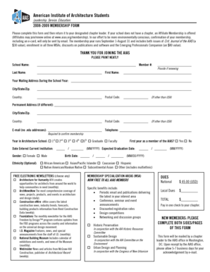 AIAS 2008-2009 Membership Form