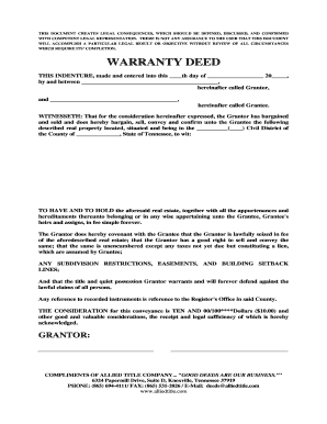 Warranty Deed