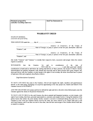 Georgia Warranty Deed