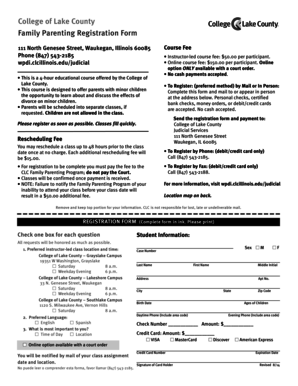 Family Parenting Registration Form