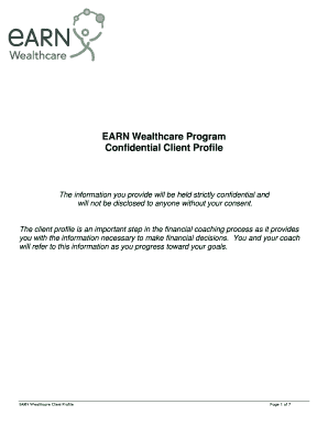 EARN Wealthcare Client Profile