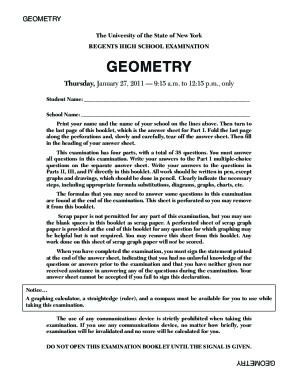 New York Geometry Regents Exam