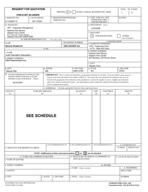 Request for Quotation Form