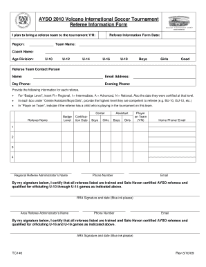 Telephone message form - Referee Information Form.pdf - Volcano-tournament.com