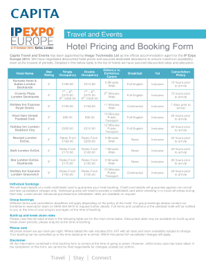 Hotel Pricing and Booking Form