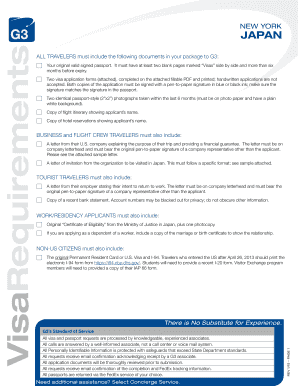 Visa Requirements - G3 Visas & Passports