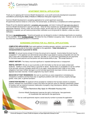 Apartment Rental Application