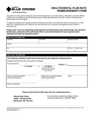 Health/Dental Plan Reimbursement Form