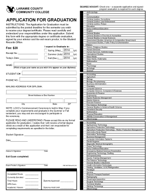 Application for Graduation