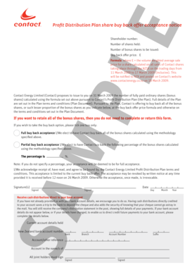Contact Energy Share Buy Back Offer Acceptance Notice