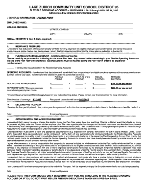 Flexible Spending Account Enrollment Form