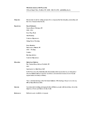 My Resume in PDF form - Rochester Institute of Technology - njd3430 cias rit