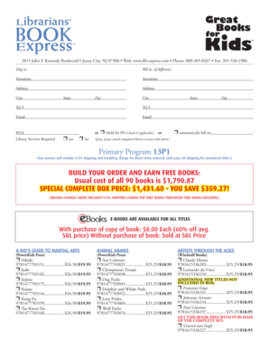 Librarians' Book Express Order Form