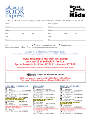Librarians’ Book Express Order Form