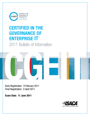 CGEIT Exam Registration Form
