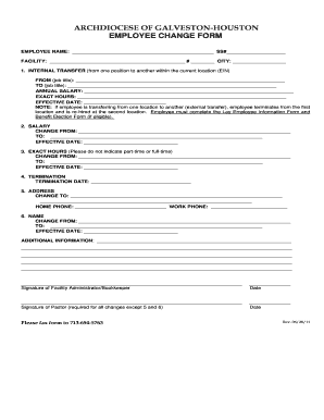 Employee Change Form