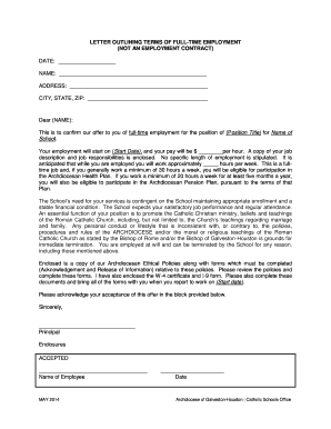 Full-Time Employment Offer Letter