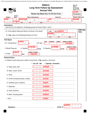 Long Term Follow Up Assessment Form