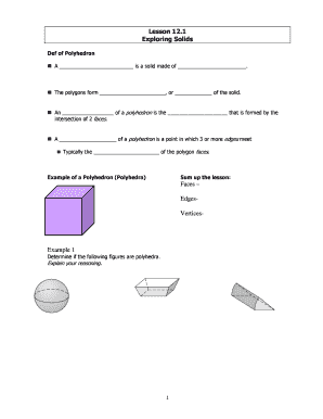 Math Lesson on Polyhedrons and Prisms