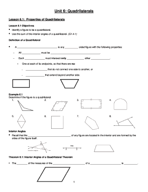 Quadrilaterals Lesson Plan