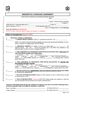 Nevada Residential Purchase Agreement