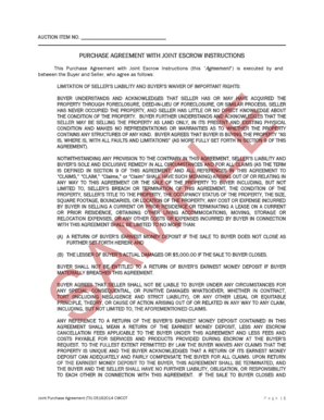 Texas Joint Purchase Agreement