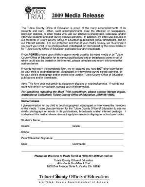 Media Release Form