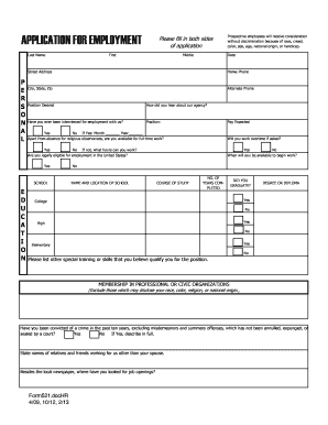 Employment Application Form