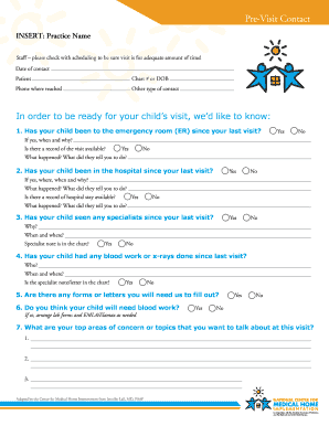 Pre-Visit Contact Form