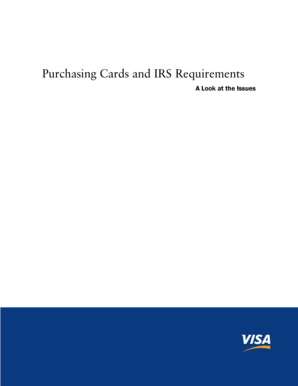 IRS Requirements for Purchasing Cards