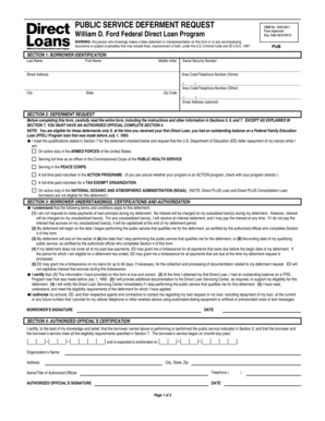 Public Service Deferment Request Form