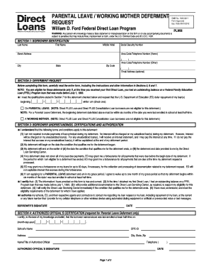 Parental Leave Deferment Form