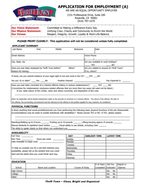 Employment Application Form