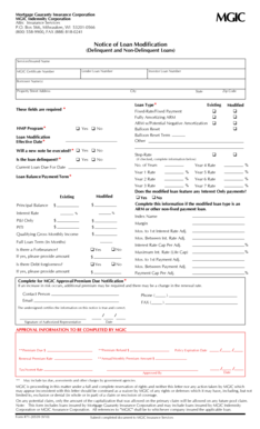 MGIC Notice of Loan Modification