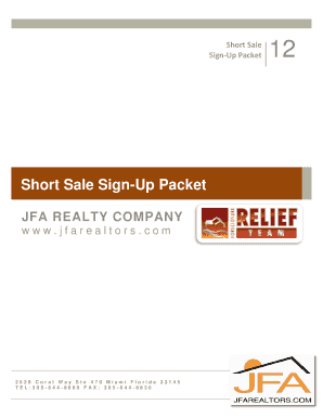 Short Sale Sign-Up Packet