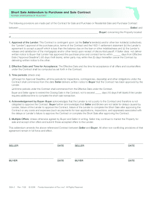 Short Sale Addendum to Purchase and Sale Contract