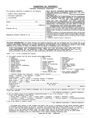 California Real Estate Transfer Disclosure Statement